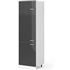 Vicco Armadio frigorifero R-Line, Antracite lucido, 60 cm, per la libera combinazione all'interno di sistemi cucina modulari