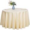 Xiang Ru - Tovaglia rotonda damascata, per ristorante, hotel, scrivania Diameter:3.2m(125'') Beige