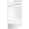 TATAY Armadietto Bagno Angolare con Cassetto | Fissaggio con o senza Viti | Polipropilene | Viti Incluse | Facile da Pulire e Montare | Supporta fino a 6kg | Plastica Resistente | 20x20x50cm - Bianco