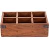 DESIGN DELIGHTS Cassetta in legno di mogano, 33 cm, 6 scomparti, portaoggetti, multiuso, per ufficio