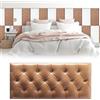 Generic Adesivi da Parete 3D Anti-Collisione, Testiera da Attaccare E Staccare, Testiera Imbottita, Autoadesivo Spugna Adesivo Murale per Casa Camera da Letto (Brown 23.6X11.8in/60x30cm 4PCS)