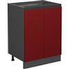 Vicco Mobiletto base cucina R-Line, Rosso, 60 cm | 2 Ante · Senza piano di lavoro · Piedini regolabili in altezza · 1 Ripiano · ✓ Liberamente combinabile