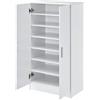 [en.casa] Armadio Portascarpe con 2 Ante e 7 Scomparti Ripiani Scarpiera Chiusa per Ingresso Camera o Ripostiglio 108 x 55 x 35 cm - Bianco