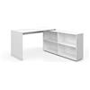 Vicco Scrivania angolare FlexPlus, Bianco, 137 x 60 cm, con scaffale aperto e possibilità di posizionamento variabile