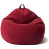 Lumaland Poltrona a Sacco Comfort Line - M - 70x80x50 cm - Bean Bag Interno ed Esterno per Giardino, Salotto, Balcone - Pouf Elegante e Morbido Outdoor & Indoor - Rosso