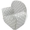 baby idea Babysanity® Poltroncina Bimbi Rivestimento 100% Cotone Sfoderabile Imbottitura Alta Intensità Migliorata Poltrona per Bambini Comoda Leggera Ideale per Cameretta -Made in Italy- (Stellina Grigio)