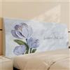 Treer Copertura per Testiera Letto Singolo Matrimoniale, 3D Tulipano Copri Fodera per Testiera Elastica, All-Inclusive Antipolvere Copritestata Letto Copertura (Blu,200cm)