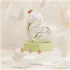 CLARALUNA Bomboniera Matrimonio Oliera Cuore Porcellana con Decori (12.5X5.5X13.2 CM CAPACITA' 300 ML)