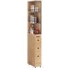SoBuy Carrello Cucina con 4 ruote, 20 cm, 40x20x170 cm, piccole cucine