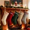 Generico 2 Pezzi Calze Natalizie Personalizzate con Nome Ricamato da 46 cm | Calze Natalizie Rosse, Bianche, Verdi, Khaki e Grigie, 18 Pollici, Classiche per Natale