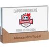 GFD Targa Personalizzata Cristallo Base in Legno - Targa Premio Personalizzabile - Targhetta Scrivania e Targa Ufficio - Idea Regalo Compleanno, Anniversario, Pensione e Matrimonio (Orizzontale)