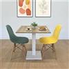Generico TAVOLO BAR | BISTROT | RISTORANTE QUADRATO CON PIEDE CENTRALE 60/70/80 cm colori assortiti (ROVERE CADIZ A475 - BIANCO, 60x60)