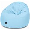 PATCH HOME Patchhome - Pouf 2 in 1, cuscino da pavimento, poltrona a sacco da gaming, per adulti e bambini, con imbottitura (Ø 145 cm, azzurro)