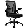 Milacyee Sedia da Ufficio con Supporto Lombare, Sedia Ufficio Ergonomica con Braccioli Regolabili in Rete Traspirante, Altezza Regolabile con 360°Ruote Girevoli, Nero