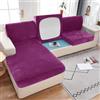 ZCXRYFL Coprisedile Per Divano Velluto 3 4 2 1 Posti Fodera Cuscino Seduta Divano Elasticizzato Fodere Per Cuscini Sedile Protezione Schienale Divano Angolare(2 Seater Cover L: 100-125cm- W: 50-65cm,Purple)