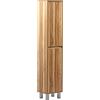 Brigros WeHome - Colonna Bagno a 2 Ante e 6 Ripiani, Mobiletto Multiuso Salvaspazio, Armadietto in Legno Melaminico, Legno Naturale, 30x140x24 cm