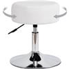 Duhome Sgabello rotante Sgabello da bar regolabile in altezza sgabello da tavolo rotondo sgabello da ufficio Sgabello girevole per camera da letto cucina, Bianco