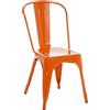 CLP Sedia impilabile in metallo con schienale Benedikt, sedia da bistrot per cucina e gastronomia, di design, robusta, portata 200 kg Colore:arancione