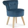 IDMarket - Poltrona CRAPAUD in velluto blu