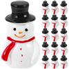 Zerodeko 36 Pezzi in Miniatura Pupazzo di Neve Paesaggio Statua Micro Paesaggio Pupazzo di Neve Piccole Statuette Decorazioni per Natale Giardino delle Fate