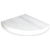 MECSAL CASALINGHI Mensola da parete muro angolare pensile scaffale triangolare sistema reggimensola a scomparsa in legno vari colori 24 * 24 * 4 cm (BIANCO LEGNO)