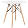 Argonauta Tavolo Tondo Moderno Urban Industrial Bianco cm 60