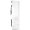 Vladon Carlton Hallway Set 5, Set di contenitori per corridoi con 1 Pannello Appendiabiti con Anta incorporata e 1 Asta Appendiabiti, Antracite Opaco/Bianco Lucido (52 x 193 x 35 cm)