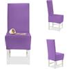 BANZAII TEXTILE INNOVATOR ONLINE Banzaii - Coprisedia Antimacchia con Schienale - Vestisedia Seduta e Schienale per sedie da cucina, sala da pranzo, cerimonia, ristoranti - 2 Pezzi Lilla Made in Italy