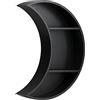 QYLJZB Mensola a forma di luna, decorazione da parete, con cristalli e mezzaluna in legno, per cameretta dei bambini, camera da letto, soggiorno