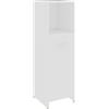 vidaXL Armadio da Bagno Stipo Stipetto Scaffalatura Mobile Arredo Sottolavabo Scaffale Armadietto Mobiletto Bianco 30x30x95 cm in Multistrato