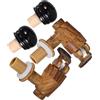KAILIKETIY Set da 2 Tappi Ermetici in Plastica Nera e Rubinetti in Stile Legno per Botti di Vino e Birra, Accessori per Imbottigliamento Domestico Versatore Preciso e Sigillatura Preservante