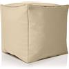 Green Bean© Sgabello a sacco 40x40x40cm con imbottitura in perle EPS Pouf Cuscino Poggiapiedi per poltrona a sacco Cuscino per pavimento bambini e adulti solleva le gambe siediti Beige