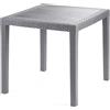 buybuy Tavolo Quadrato in Polipropilene Stile Rattan Grigio 80 x 80 cm