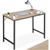 tectake® Scrivania ufficio Moderna 100x50x75,5 cm, Regolabile In Altezza, Design Industriale, Scrivania In Legno, Struttura In Acciaio, Tavolo da Studio - Legno Industriale Chiaro, Rovere Sonoma