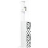 IDMarket - Scaffalatura per toilette a 3 ante in legno bianco con piastrelle in cemento grigio WILLY