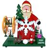 Glac Store Carillon Meccanico Natalizio in Legno con Ruota Panoramica e Melodia, Modelli Babbo Natale e Personaggi da Tavolo (Babbo Rosso)