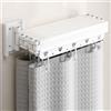 YWQJL Set di Tende da Doccia con Asta Pieghevole，Tenda da Doccia Pieghevole con Asta Tenda Telescopica Doccia, Tende per Doccia Shower Curtain(B,Curtain W120*H180)