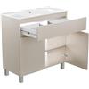 paplinskimoebel - Mobile lavabo Ariza TOP, sospeso o indipendente, largo 80 cm, senza lavabo, con cassetto, per lavabo da appoggio - Cashmere, Beige opaco