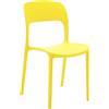KONTE.DESIGN Set di 4 sedie SOUTH BEACH in polipropilene Giallo, impilabili