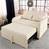 Cayipng Divano letto pieghevole, divano letto a 2 posti con letto estraibile per piccoli appartamenti e soggiorni, bianco