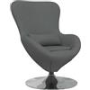 vidaXL Poltrona uovo Grigio scuro 63 x 73 x 90 cm Tessuto, Soggiorno, Sedia a Uovo Moderna, Lounge Contemporanea, Seduta Ergonomica, Arredamento di Lusso per Rilassarsi