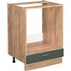 Vicco Mobile per forno da incasso Fame-Line, Verde-oro rustico, 60 cm senza piano di lavoro, per la combinazione con altri moduli della serie Fame-Line