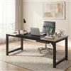 Lailang 180cm Scrivania Doppia Postazione, Tavolo Riunioni Ufficio, Scrittoio Vintage, Scrivania Industrial, Mobili Ufficio Moderni, Piano Tavolo 180x80, 180 x 80 x 75 cm, Vintage Grey/Black