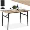tectake® Tavolo da Pranzo - 120 x 75 x 76 cm - Tavolo per Casa e Cucina Moderno, Banco da Lavoro Salvaspazio per Soggiorno, Arredamento Casa - Legno Industriale Chiaro, Rovere Sonoma