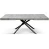 PAZZO DESIGN Tavolo Allungabile Eda, Gambe Tubolari Incrociate Menego Nere, Made in Italy, Color Grigio cemento, 180 x 90 x 74 - Id_2304