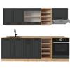 Vicco Cucina componibile R-Line, Antracite rustico/rovere dorato, 240 cm, PL Rovere, per l'espansione personalizzata tramite moduli compatibili