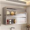 Generic Pensili Cucina Vetrinetta Espositiva Da Parete Capacità Di Carico Di 25 Kg for Singolo Strato Realizzato in Acciaio Inossidabile Dotato Di Ante Scorrevoli Trasparenti Pensile Bagno(80 * 30 * 70cm)