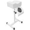 HarBin-Star Panca per unghie con aspirapolvere, salone di bellezza, poggiapiedi, pedicure, altezza regolabile 48-68 cm, poggiapiedi per manicure (bianco)