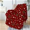 Chickwin Coperta di Flanella Natale, Coperta in Pile per Divano Coperte Calda Morbida Confortevole Coperta Letto Singolo Matrimoniale Una Piazza e Mezza (130x150cm,Buon Anno C)