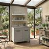 Linea Azzurra Sottolavello 80 SOLO MOBILE Cucina con 2 Ante in Legno Made in Italy H85xL80xP50cm Facile da Montare (Cemento)
